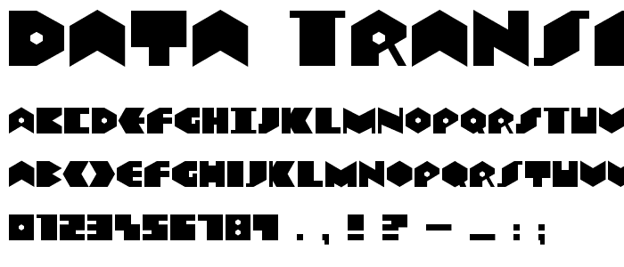 Data Transfer font
